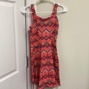 Justice size 12 coral pattern a line  dress
